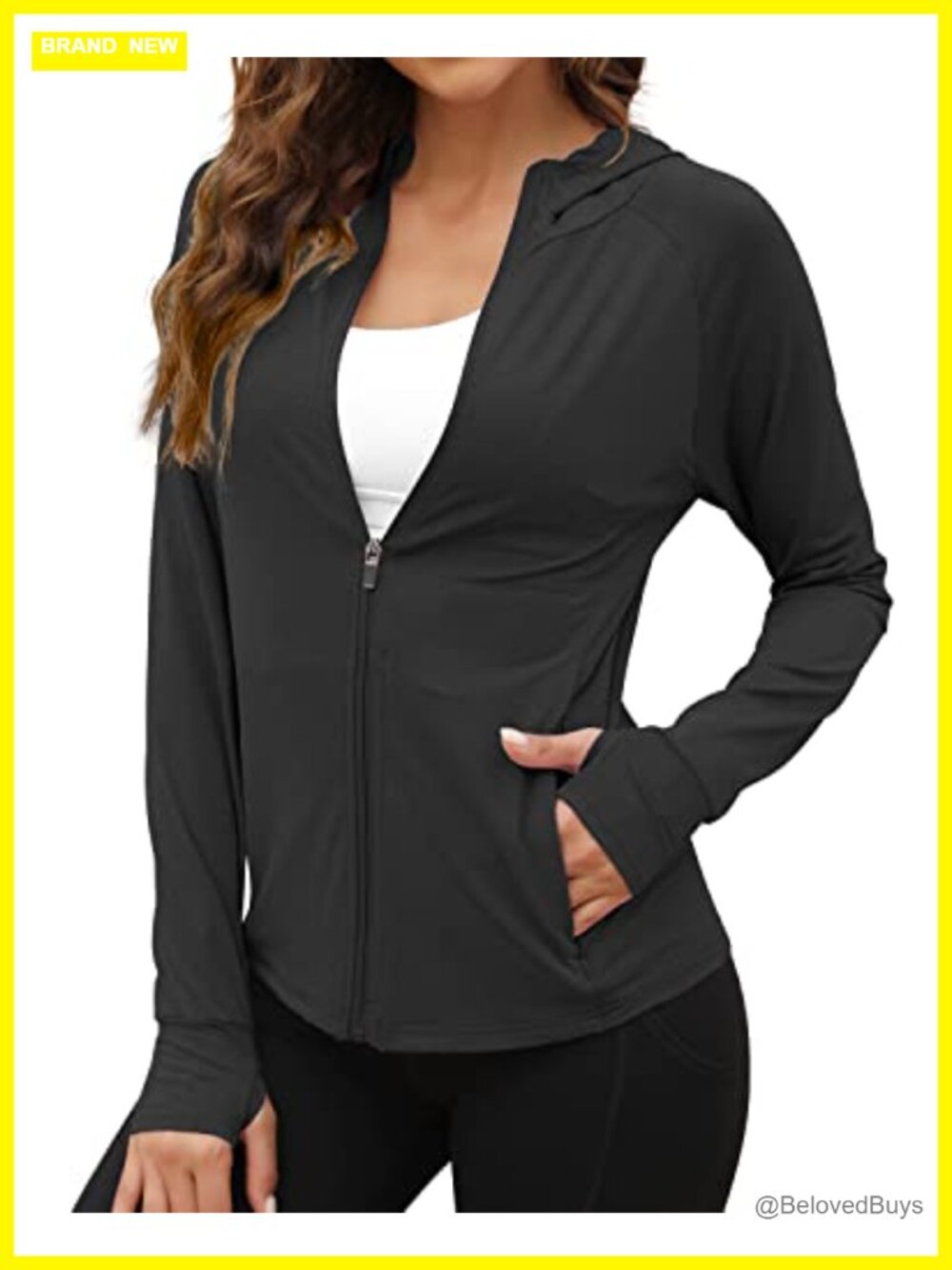 UPF 50+ Sun Protection Jacket Hoodie Hiking Running Athletic